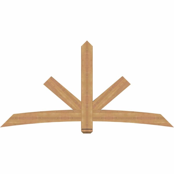 Ekena Millwork Alberta Smooth Timber Gable Bracket, Western Red Cedar, 84"W x 42"H x 3 1/2"D x 5 1/2"F, 12/12 Pitch GBW084X42X0406ALB00SWR - main